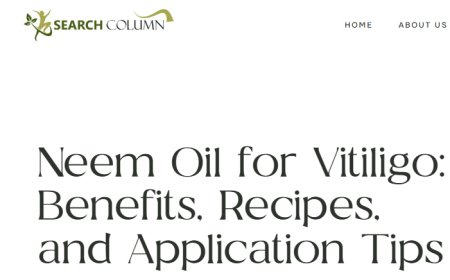 How to Use Neem Oil for Vitiligo