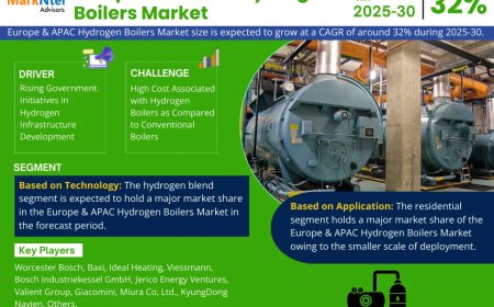 Europe and APAC Hydrogen Boilers Market Projected to Expand Rapidly with 32% CAGR by 2030